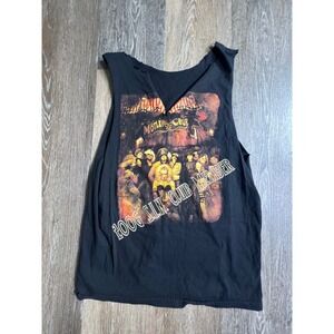 Motley Crue Tank Top Mens Large Black 2006 Sin Club Member Graphic DIY Cut